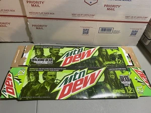2017 EMPTY Limited Edition Mountain Dew Walking Dead 12 Pack Box Flattened - Picture 1 of 8