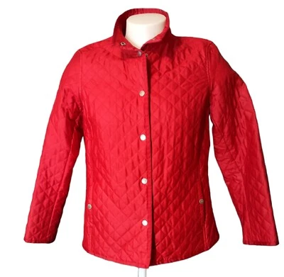 NINE & Company Womens Jacket Adult 12 Quilted Snap up, Snap close pockets Collar - Image 1 of 4
