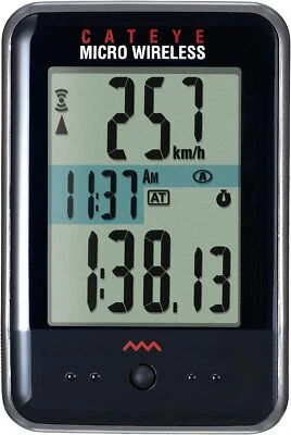 CAT EYE cycle computer MICRO WIRELESS black CC-MC200W From Japan - Image 1 of 4