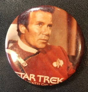 Star Trek Captain Kirk William Shatner Movie Original VINTAGE Button Pinback 2" - Picture 1 of 2