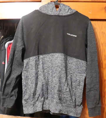 Pullover con Capucha Volcom Division Negro Gris Bloque de Color Juvenil Grande YL Foto 1 de 4