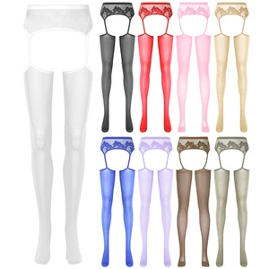 Damen Strümpfe Cutout Strumpfhose Schritthose Glanzstrumpfhose sexy dehnbar - Bild 1 von 73