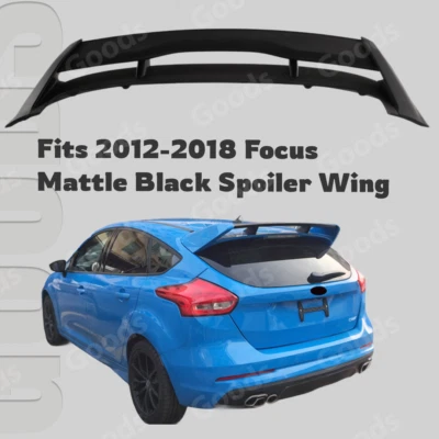 Alerón de techo trasero negro mate para Ford Focus Hatchback estilo RS 2012-2018 Foto 1 de 4