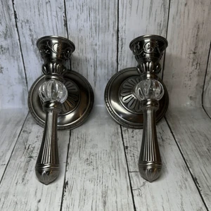 PARTYLITE Classic Creations Satin Silber Wandleuchte 2er Set - Bild 1 von 7