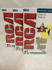 3er Pack - Cinch leere VHS-Kassetten T-120H Standardqualität Aufzeichnung bis 6 Stunden neu versiegelt - Bild 1 von 6