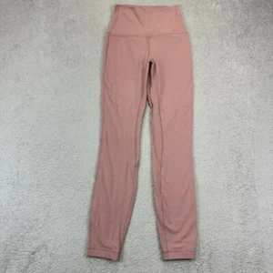 Pantalón Leggings Lululemon Mujer 2 Align tiro alto recortado 25" Yoga Gimnasio Rosa - Imagen 1 de 7