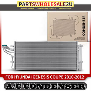 A/C AC Condenser w/ Receiver Drier &Bracket for Hyundai Genesis Coupe 10-12 2.0L
