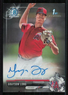 2017 Bowman Chrome Prospect AUTO #CPAGL Grayson Long - Image 1 of 2