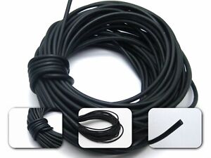 5.5 Yards Black Solid Rubber 3mm Cord Thread String for Necklace Pendants