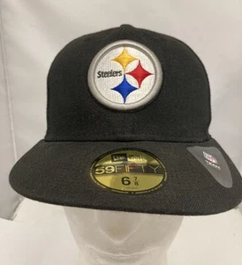 NFL Pittsburgh Steelers New Era 59fifty Fitted Youth Hat Cap 6 7/8 Large Patch - Bild 1 von 10