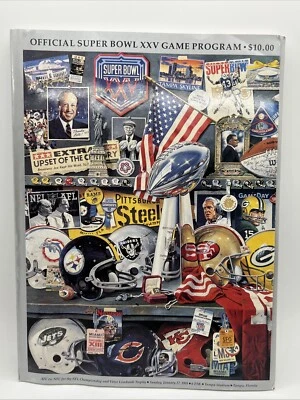1990 VINTAGE Super Bowl XXV, 25 Game Program Buffalo Bills Vs. New York Giants - Image 1 of 3