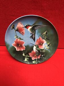 Vintage 1986 Edwin M. Knowles "The Hummingbird" by Kevin Daniel Fine China Plate