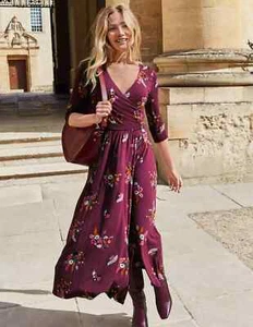 New Boden Francesca Jersey Midi Dress Ruby Ring sizes UK 10 R - Picture 1 of 7