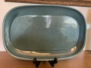 Russell Wright Steubenville Teal 13.5” X 10” Rectangular Serving Platter - Picture 1 of 6