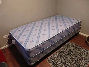 King Single Bed with Linens - Picture 1 of 3