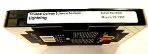 Lightning by Dave Firestein 1997 VHS Tape College Science Presentation - Picture 1 of 7