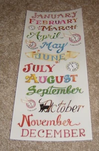 Colorbok Sticker Sheet ~ Susan Branch....Months of the Year. HTF