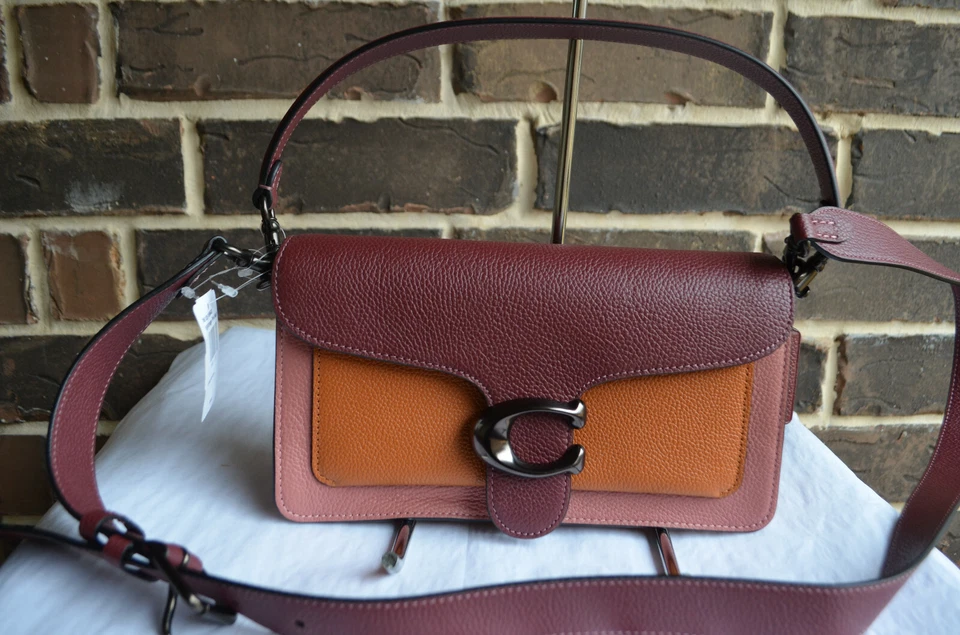 Coach Tabby Block Shoulder Bag 26 Purse Pink Multi Style 76105