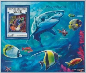 Níger bloque 653 (completa. edición.) nuevo con goma original 2017 peces - Imagen 1 de 1