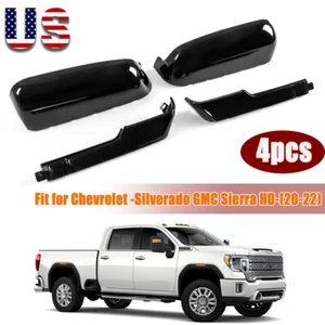 Cubiertas de espejo lateral para GMC Sierra para Chevrolet Silverado 2500 3500 HD 2020-2024 - Imagen 1 de 10