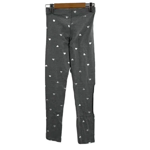 Old Navy Grey Legging Silver Metallic Hearts Size XL New - Picture 1 of 3