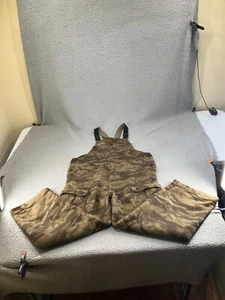 Vintage Columbia Bib Overalls Mens Medium Brown Wool Gallatin Range Camo Hunting - Picture 1 of 23