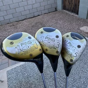 Ping Eye 2 Wood Set 1, 3, 5 Driver & Fairway Woods ZZ Lite Ping Shafts - Picture 1 of 15