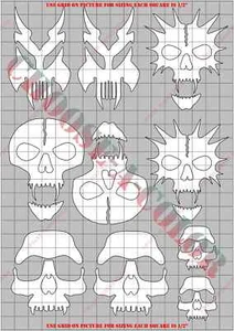 Kit de máscara de pintura corporal de radiocontrol SKL1005P-X Super Skulls en colores - Imagen 1 de 4