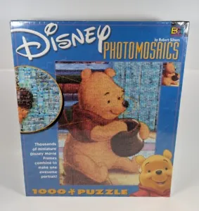 Disney Photomosaics Winnie The Pooh Mini Movie Frame 1000Pc Puzzle Buffalo Games - Picture 1 of 3