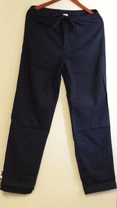 Unisex Medical Scrub Pant Straight Leg Drawstring Navy Size 2X 2XL 2X-L  NEW - Picture 1 of 2