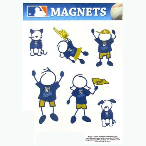 Kansas City Royals Family Magnet Set (NEW) MLB Auto Car Stickers Emblems 6 Pack Cover
