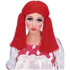 Rag Doll Girl Wig Raggedy Ann Fancy Dress Up Halloween Adult Costume Accessory