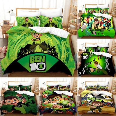 Ben 10 3pcs Duvet/Quilt Cover Pillowcase Soft Bedding Set SIBNGLE DOUBLE King UK