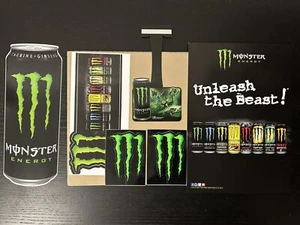 Monster Energy Sticker Adesivo Logo Barattolo - Set Rivenditore Fascio - Nuovo - Foto 1 di 3