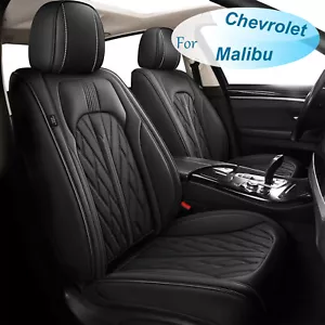 For Chevrolet Malibu 2009-2025 Front + Rear Car 5 Seat Cover Microfiber Leather - Picture 1 of 8