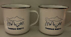2 Thomas Rhett Tin Mugs Metal Cups Camping Mountains 