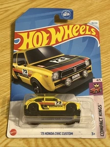 2024 Hot Wheels '73 Honda Civic Custom 90/250 gelb - Bild 1 von 2