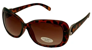 Ellen Tracy Womens Sunglass ET 537 1 Plastic Rectangle Tortoise - Foto 1 di 13
