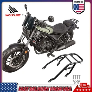 WOLFLINE Luggage Rack for Honda Rebel 500 300 CMX 2025 Carrier Sissy Bar Shelf - Picture 1 of 16