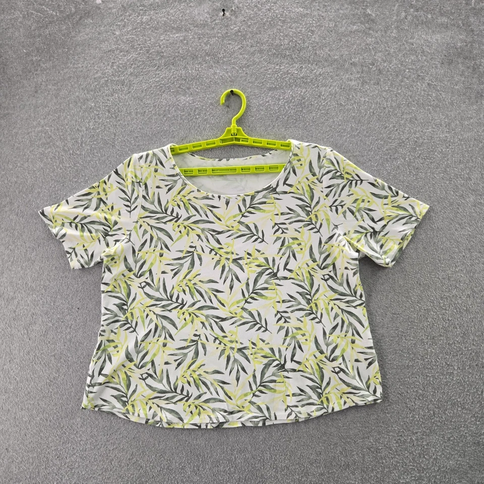 Camisa Croft & Barrow Hombre XXL Blanca Floral Manga Corta Foto 1 de 4