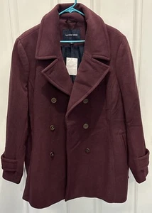 Lands' End Mantel/Jacke Damen 20 Zweireiher Wolle/Kaschmir Mischung Pflaume Lila - Bild 1 von 16