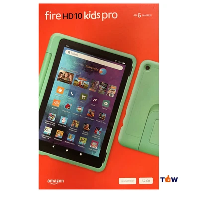 Amazon Fire HD 10 Kids Pro Tablet | 13. Gen.  Kinder 32GB | Mintgrün NEU & OVP ✅ - Bild 1 von 2
