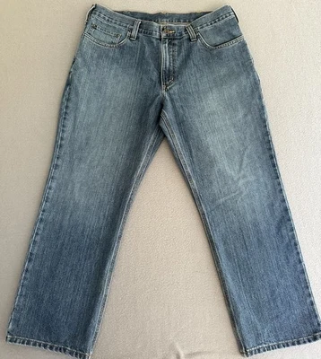 Pantalones de mezclilla para hombre Carhartt calce relajado azul 36 X 27 Foto 1 de 4