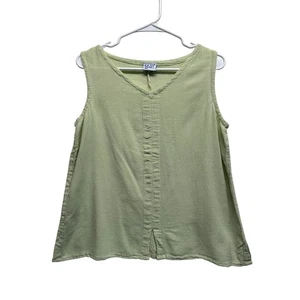 Oh My Gauze! Women Tank Top Green Modest Summer Resort Cruise Beach M/L - Picture 1 of 8