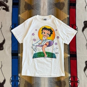 Vintage 80s Betty Boop Marilyn Monroe Double Sided T-Shirt Size Large Rare - Picture 1 of 8