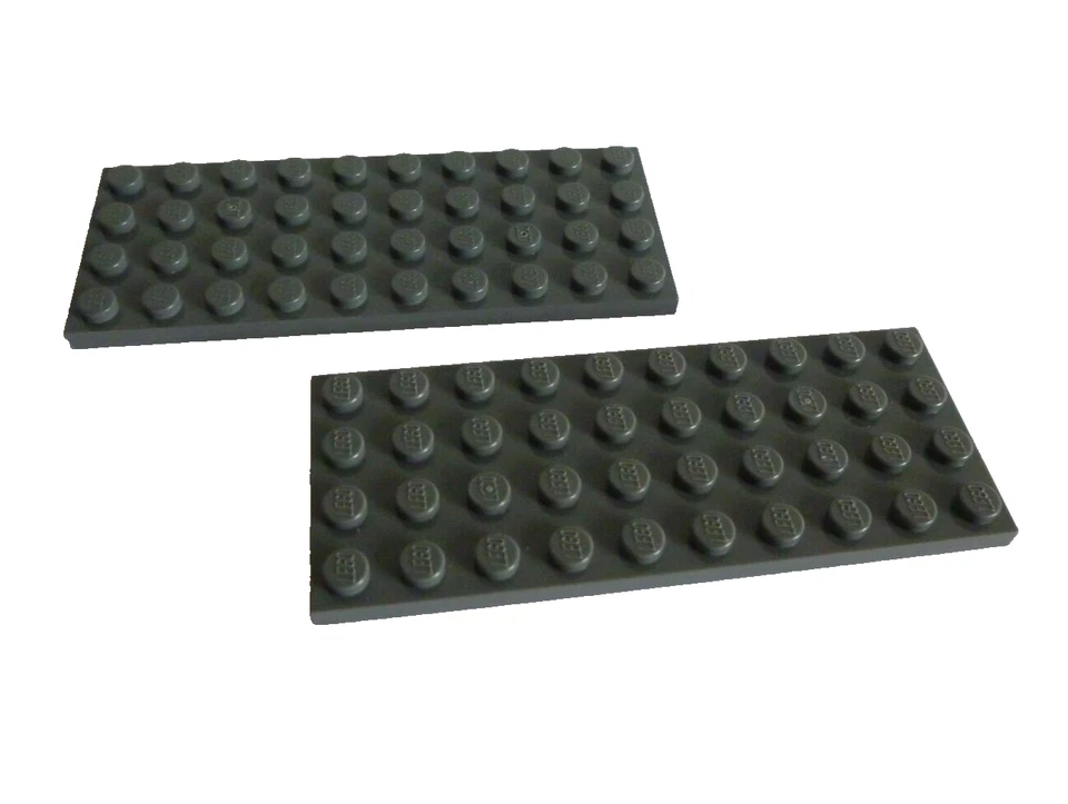 2 x LEGO® 3030 City,Baupatte 4x10 flach in neudunkelgrau beidseitig bebaubar - Bild 1 von 1