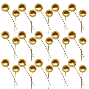 200 Stck. Weihnachten Goldene Beeren Plektren Zum Selbermachen Künstliche Stechpalme Beeren für Kranz - Bild 1 von 12