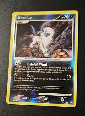 Pokemon Secret Wonders Rare Card - Absol 21/132 - Image 1 of 3