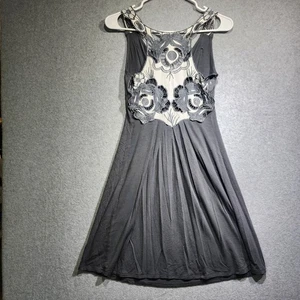 Vestido para mujer Blu Heaven negro bordado encaje espalda pequeño sin mangas línea A - Imagen 1 de 11