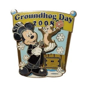 Groundhog Day 2008 Mickey Mouse and Chip LE Disney Pin 59249 - Picture 1 of 2